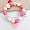 Plastic Resin Candycolored Bracelet Pendant Phone Lanyard With Plant Flowers Pattern And Baking Varnish Treatment