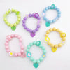 Plastic Resin Candycolored Bracelet Pendant Phone Lanyard With Plant Flowers Pattern And Baking Varnish Treatment