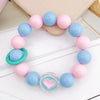 Plastic Resin Candycolored Bracelet Pendant Phone Lanyard With Plant Flowers Pattern And Baking Varnish Treatment