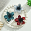Plastic Resin Egg Flower Hair Clip Three Piece Set With Baking Paint For Women