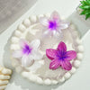 Plastic Resin Egg Flower Hair Clip Three Piece Set With Baking Paint For Women