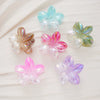 Plastic Resin Egg Flower Shark Clip Hair Grip Headdress With Baking Paint Colorful Plumeria Design Women's