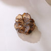 Plastic Resin Flower Hair Grab Clip Fashion Baking Paint Headwear For Women