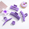 Plastic Resin Flower Hairpin Set With Baking Paint Women's Hair Accessories