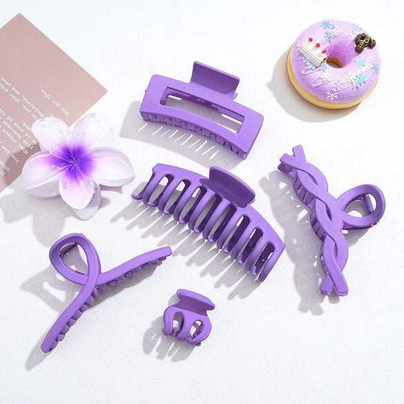 Plastic Resin Flower Hairpin Set With Baking Paint Women's Hair Accessories