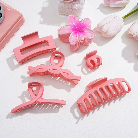 Plastic Resin Flower Hairpin Set With Baking Paint Women's Hair Accessories