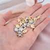 Plastic Resin Handmade Beaded Jewelry With Fivepointed Star Shell Starfish Pendant Cartoon Festive Style Electroplated