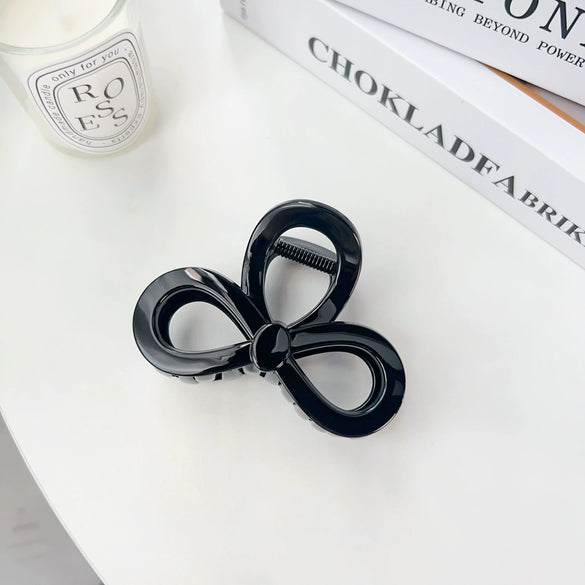 Plastic Resin Handmade Elegant Geometric Bow Hair Clip For Women