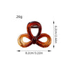 Plastic Resin Handmade Elegant Geometric Bow Hair Clip For Women