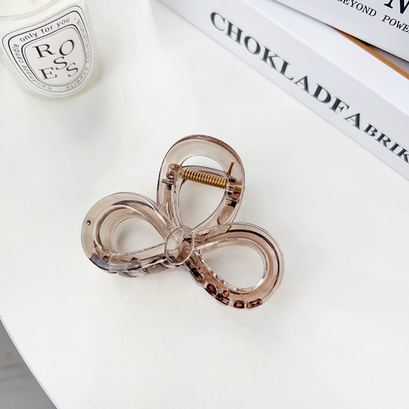 Plastic Resin Handmade Elegant Geometric Bow Hair Clip For Women