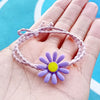 Plastic Resin Handmade Flower Hair Ring Hair Rope Hairpin For Girls
