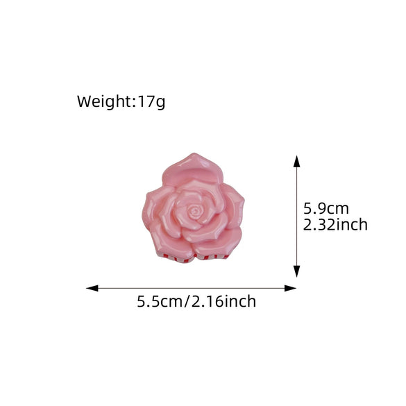 Plastic Resin Handmade Fresh Style Flower Pattern Female Hair Accessories Shark Clip