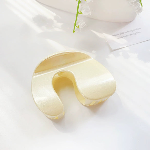 Plastic Resin Handmade Heart Arch Shape Lovely Style Ponytail Clip For Women