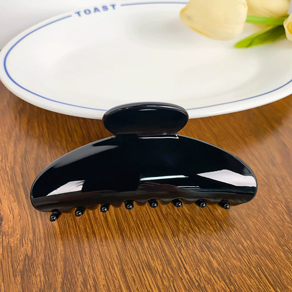 Plastic Resin Handmade Semicircular Women's Grip Hairpin Shark Clip Simple Geometric Style