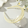 Plastic Resin Handmade Simple Frosted Toothed Nonslip Women's Hair Band And Clip