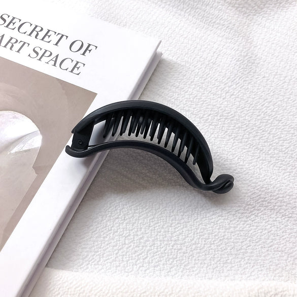 Plastic Resin Handmade Simple Solid Color Banana Clip Hair Accessories For Women