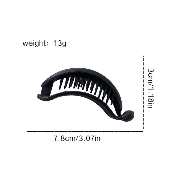 Plastic Resin Handmade Simple Solid Color Banana Clip Hair Accessories For Women