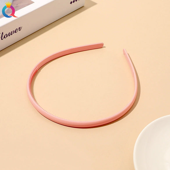 Plastic Resin Handmade Women's Headband Hair Accessories Frosted Morandi Pure Color