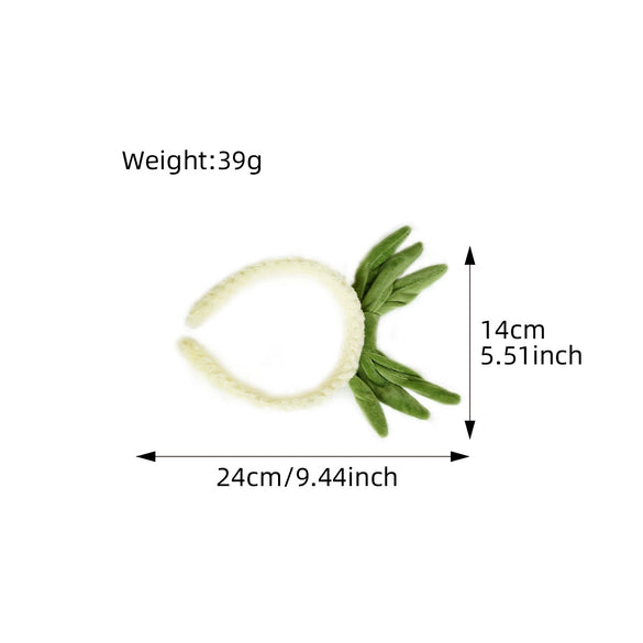 Plastic Resin Handmade Women's Plush Fruit Food Style Panda Hair Band Hair Accessories
