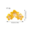 Plastic Resin Handmade Women's Three Flowers Hairpin Summer Style Small Fresh Grab Clip