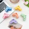 Plastic Resin Handmade Women's Three Flowers Hairpin Summer Style Small Fresh Grab Clip