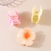 Plastic Resin Heart Gradient Flower Baking Paint Grab Clip Women's Headwear