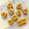 Plastic Resin Loose Beads Star Square Shape Printed Diy Handmade Beading Material For Bracelet Necklace