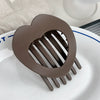 Plastic Resin Love Shape Women's Hairpin Duckbill Clip With Baking Paint Simple Geometric Headwear Hair Accessories