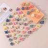 Plastic Resin Mini Small Grab Clip Hairpin With Baking Paint Geometric Style For Women