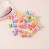 Plastic Resin Mini Small Grab Clip Hairpin With Baking Paint Geometric Style For Women