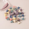 Plastic Resin Mini Small Grab Clip Hairpin With Baking Paint Geometric Style For Women