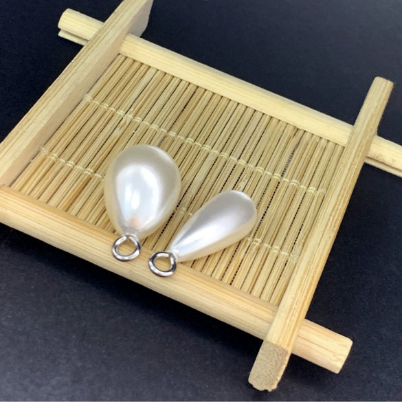 Plastic Resin Pearl Water Drop Pendant Jewelry Accessories Electroplated Diy Necklace Earrings
