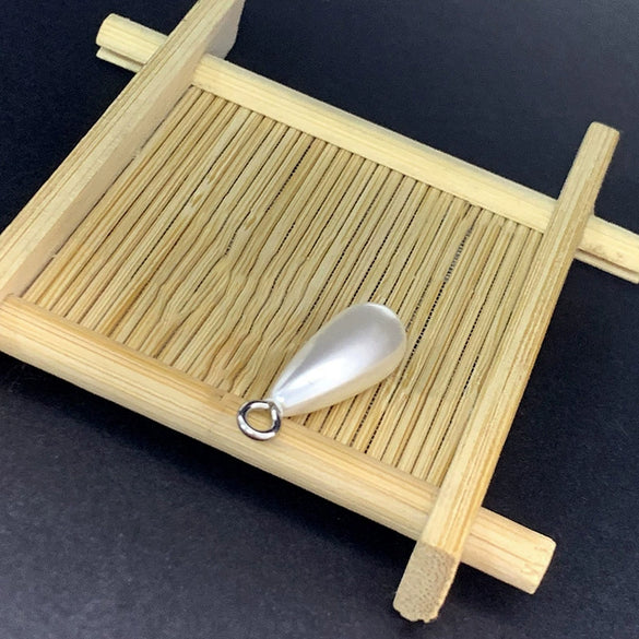 Plastic Resin Pearl Water Drop Pendant Jewelry Accessories Electroplated Diy Necklace Earrings