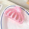 Plastic Resin Simple Geometric Baking Paint Women's Pumpkin Semiround Hair Clip Hair Accessories