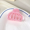 Plastic Resin Simple Geometric Baking Paint Women's Pumpkin Semiround Hair Clip Hair Accessories