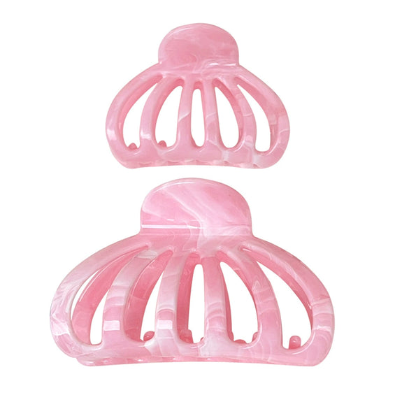 Plastic Resin Simple Geometric Baking Paint Women's Pumpkin Semiround Hair Clip Hair Accessories