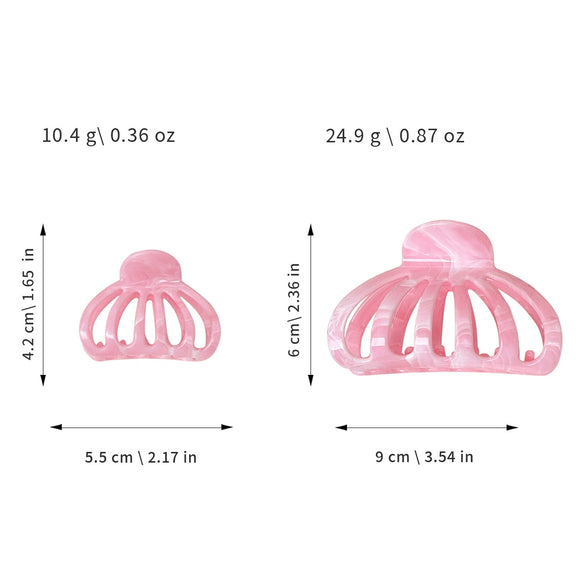 Plastic Resin Simple Geometric Baking Paint Women's Pumpkin Semiround Hair Clip Hair Accessories