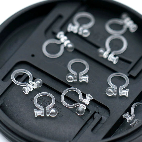 Plastic Resin Ushaped Ear Pin Ear Hook With Hanging Pendant Dripping Oil Diy Earring Accessories