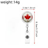 Plastic Retractable Work Card Back Clip Commemorative Fashion With Maple Leaf Printing