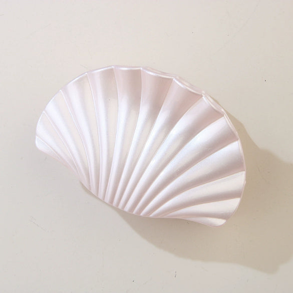 Plastic Scallop Hair Clip Light Luxury Style Paint Process Women's Hair Accessories