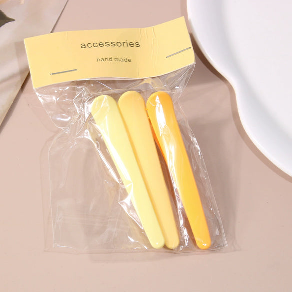 Plastic Seamless Hair Clips And Bobby Pins Set Geometric Style Baking Varnish Hair Accessories For Women