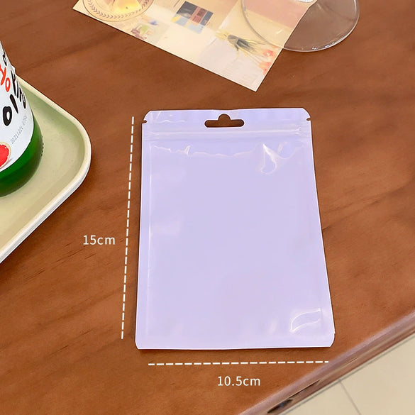 Plastic Selfsealing Holographic Solid Color Jewelry And Makeup Brush Packaging Bag