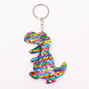 Plastic Sequin Dinosaur Keychain Cute Style Women's Bag Pendant Accessories