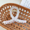 Plastic Simple Little Fresh Hairpin With Ink Print And Cross Square Cut Out Baking Paint Process For Women