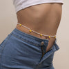 Plastic Small Daisy Flower Woven Waist Chain For Women Pastoral Style
