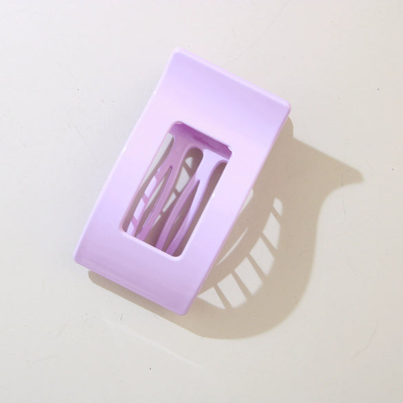 Plastic Spraypainted Duckbill Hairpin For Women Office Lady Geometric Style