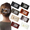 Plastic Spraypainted Duckbill Hairpin For Women Office Lady Geometric Style