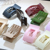 Plastic Spraypainted Duckbill Hairpin For Women Office Lady Geometric Style