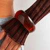 Plastic Translucent Color Wide Handmade Geometric Style Bracelet For Women