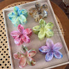 Plastic Women's Dopamine Sweet Flower Hair Claw Clip With Epoxy Treatment